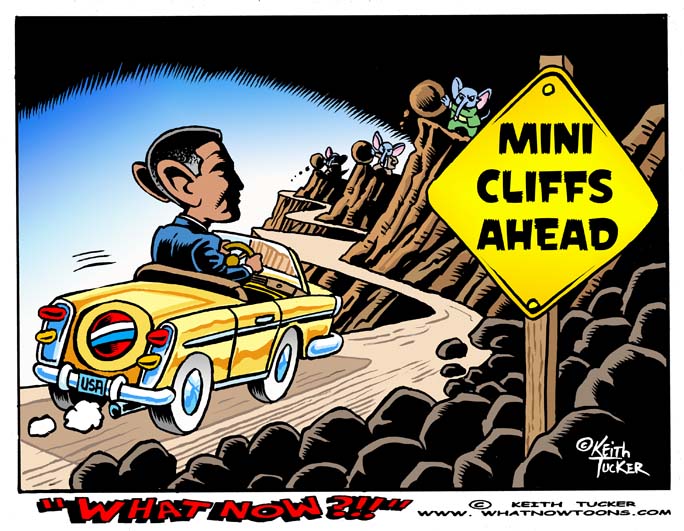 Barack Obama, US Fiscal Cliff,  Fiscal Cliff 2012, Fiscal Cliff 2013, Fiscal Cliff Agreement, Fiscal Cliff Deal,  Politics News,FISCAL PATCH,GOP leaders split, House passes mini-deal, setting up new cliffs, Speaker Boehner, 112th Congress , Fiscal Policy , Fiscal Cliff , Fiscal Cliff Deal , Fiscal Cliff Negotiations, political cartoons